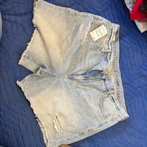 Women's Light Blue Denim Shorts
